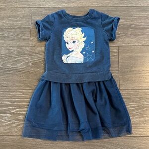 Disney Princess Frozen Elsa Navy Blue Dress